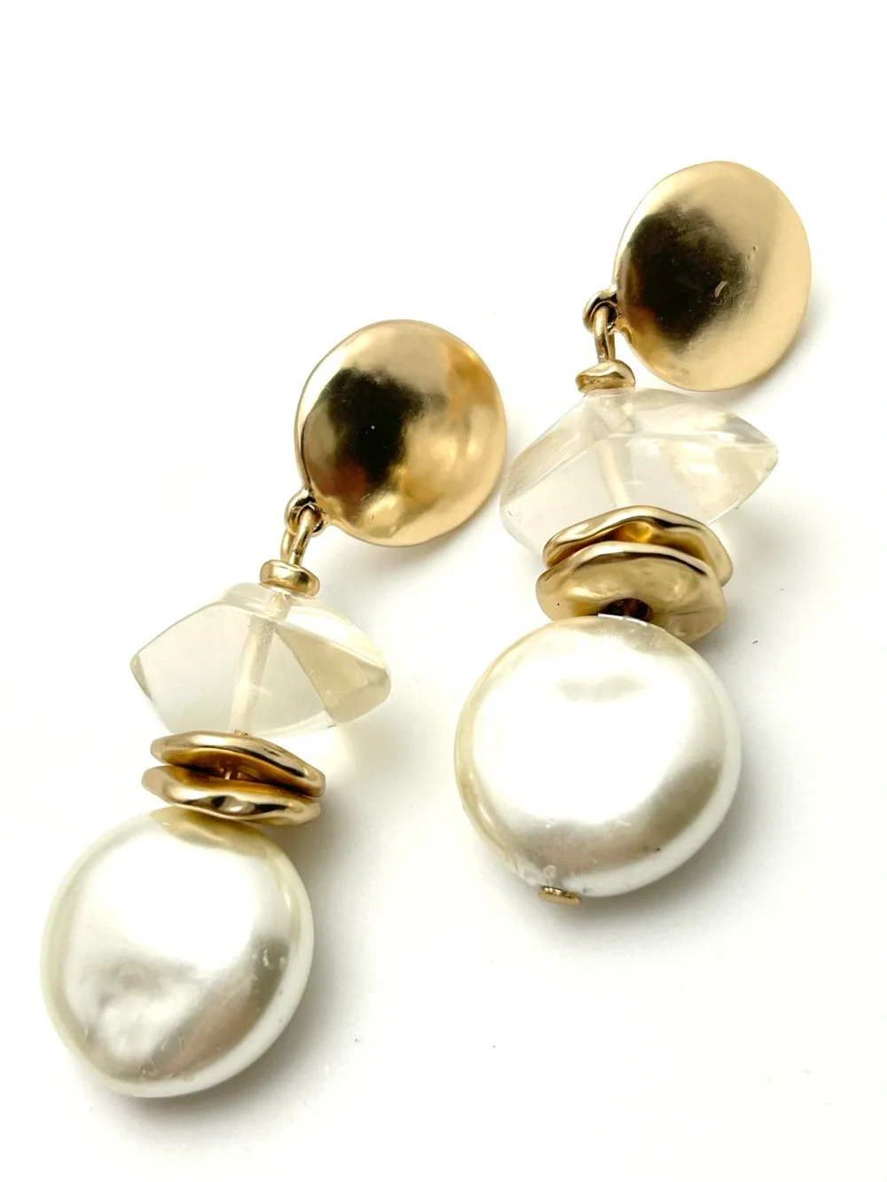 Chico’s Pearl and Stone Drop Earrings
